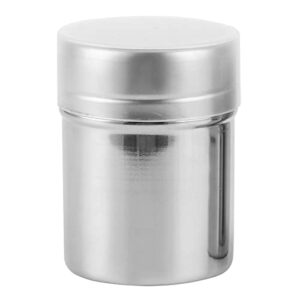 stainless steel fine mesh powder shaker， fine mesh salt sugar shaker with lid， evenly distribution powder sifter dredger， mulifunction seasoning shaker for salt， flour， pepper， cocoa(l)