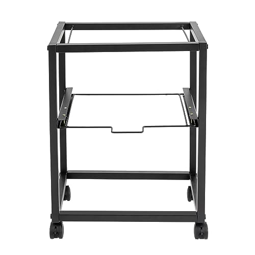 2-Tier Rolling File Cart, Hanging Mobile File Rack, Movable Pull-Out File Folder Rack, File Cabinet with Wheels for Home, Office (Black)