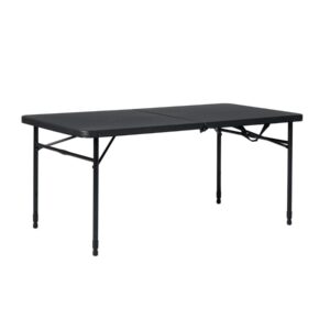 Dinning Table Set Furniture Mainstays 4 Foot Fold-in-Half Adjustable Table, Rich Black Dinning Table