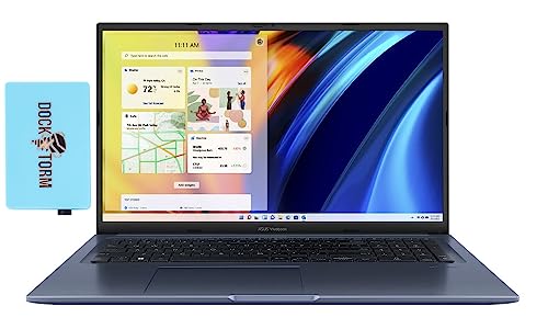 ASUS 2023 VivoBook 17X 17.3 Full HD IPS Home & Business Laptop (AMD Ryzen 7 5800H 8-Core, 24GB RAM, 1TB PCIe SSD, AMD Radeon, WiFi 6, Bluetooth 5.2, Webcam, HDMI, Backlit KB, Win 11 Pro) w/Hub