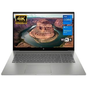 hp 2023 latest premium envy laptop, 17.3" uhd display, intel core i7-13700h, 64gb ram, 2tb ssd, webcam, hdmi, wi-fi 6, backlit keyboard, windows 11 home, grey