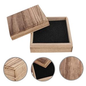 Didiseaon 1pc vintage packing box chokers for girls travel decor wood necklace wooden tea bag holder ring necklace holder decorative jewelry case Wooden Jewelry Container Jewelry Holder mini