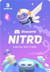 discord nitro 3-month subscription gift card [digital code]