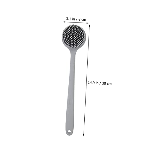 FOMIYES 4pcs Scalp Bathing Hook Hair Practical Grey Brushes Body Dry Tool Sponge with Exfoliator Convenient Wash Portable Scrub Dual-Sided Brush Sided Massage Cleaning Scrubber Silicone