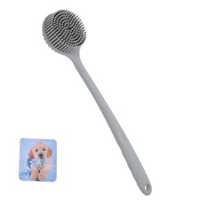 FOMIYES 4pcs Scalp Bathing Hook Hair Practical Grey Brushes Body Dry Tool Sponge with Exfoliator Convenient Wash Portable Scrub Dual-Sided Brush Sided Massage Cleaning Scrubber Silicone