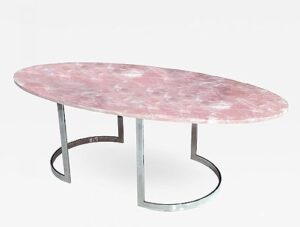 30 x 60 inches oval shape pink marble dining table top rose quartz epoxy art conference table for office furniture decor