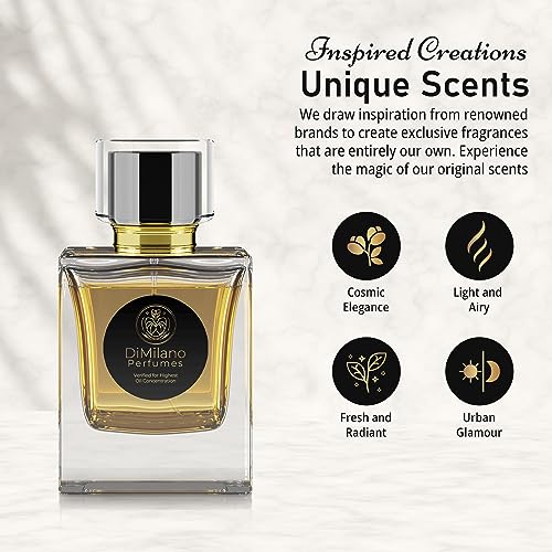 DiMilano Impressions of Designer Perfumes |Baccarat Rouge Extrait|540|Satin Mood| Cr. Aventus|Pheromenes|T. Ford Oud Wood (EDP) 1.7 oz. or 50 ml (Cr. Silver Mountain)