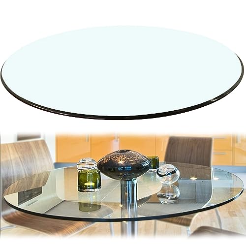 SAGIDAR Round Tempered Glass Round Table Top Round Glass Table Top Replacement, Table Top Tempered Glass Round Table Glass Dining Table, Kitchen Dining Table Top Coffee