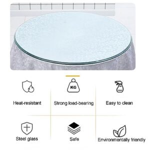 SAGIDAR Round Tempered Glass Round Table Top Round Glass Table Top Replacement, Table Top Tempered Glass Round Table Glass Dining Table, Kitchen Dining Table Top Coffee