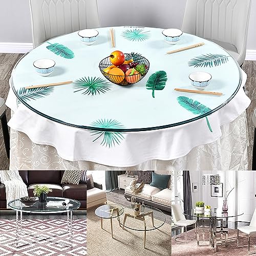 SAGIDAR Round Tempered Glass Round Table Top Round Glass Table Top Replacement, Table Top Tempered Glass Round Table Glass Dining Table, Kitchen Dining Table Top Coffee