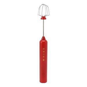 rosvola electric mixer lightweight shock absorption usb rechargeable electric cordless whisk for kitchen (red)