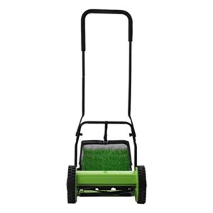 TBVECHI Lawn Mower, 12" 5-Blade Reel Manual Lawn Mower, Adjustable Cutting Handle Height Push Reel Lawn Mower w/23L Grass Catcher