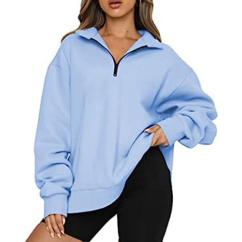 HUCHPI lounge shirts women oversized hoodies for women trendy ribbed long sleeve women's long sleeve tees womens winter shirts 18 year old girl birthday gifts