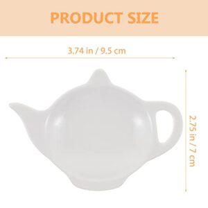 Cabilock Teabag Holder Tea Bag Plate Decorative Ceramic Teabag Tray Delicate Teabag Dish Seasoning Dishes Soy Dipping Bowls Spoon Rests -S