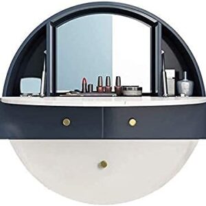 LEONYS Vanity Set, Makeup Vanity Table with Mirror, Dressing Table with 3 Drawers for Cosmetics Storage