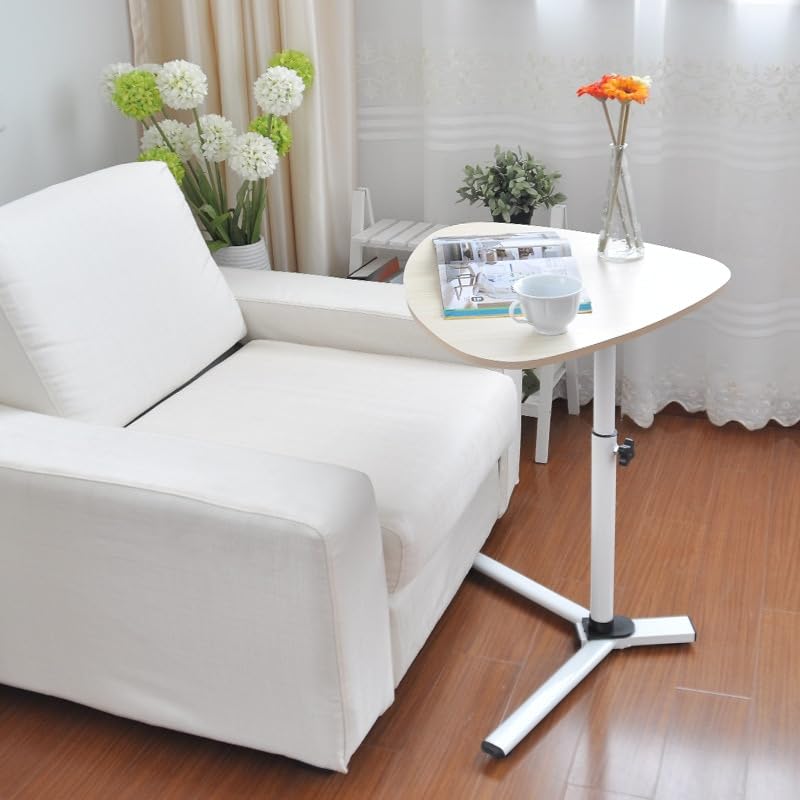 Modern Sofa Side Table Tv Tray Table Adjustable Height Lift Movable Coffee Table Modern Corner Table Small Laptop Desk for Bedside Sofa Living Room Side End Table