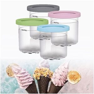 disxent creami pint containers, for ninja kitchen creami,16 oz creami deluxe pints bpa-free,dishwasher safe compatible nc301 nc300 nc299amz series ice cream maker