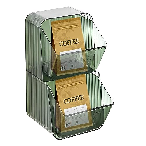 Teabag Storage Box, Drawer TeaBag Holder, Teabag Storage For Kitchen, Seasoning Sugar Packet Holder, Large Desktop Tea Container For Countertops, Office, Kitchen Accessories