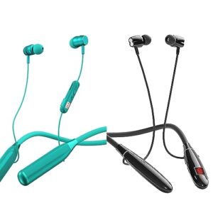 long battery life neckband bluetooth headphones, x9(200h playtime) & x11 (63h playtime) & ,led power display,in ear wireless headset with noise cancelling microphone, usb-c fast charging stereo earbu