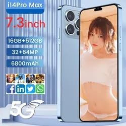 i 14 Pro Max Cell Phone 7.3 inch Big Screen 5G Smartphone 16GB + 512GB Dual SIM Android Mobile i Phone I14 PRO MAX