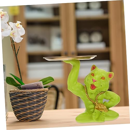 BESTOYARD 1pc Candy Plate Cell Phone Stands Stainless Steel Cake Pan Candy Necklaces Iron Serving Platter Ring Tray Dish Jewelry Tray Key Tray Decoration Animal Craft Ornament Dry Food Plate