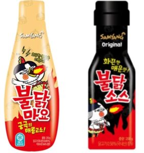 bulldark spicy chicken roasted 250g / korean food/korean sauce/asian dishes samyang k-food mukbang [삼양 불닭소스 그리고 마요] buldark1pc and buldark mayo 1pc