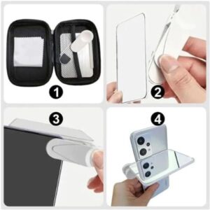 Smartphone Camera Mirror Reflection Clip Kit, 2023 New Adjustable Phone Camera Mirror Reflection Clip Kit, Travel Selfie Mirror Reflection Clip Kit, Mirror Reflection Clip Kit (White)