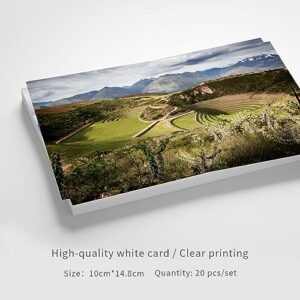 Dear Mapper Peru Natural Landscape Postcards Pack 20pc/Set Postcards From Around The World Greeting Cards for Business World Travel Postcard for Mailing Decor Gift