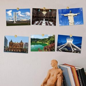 Dear Mapper Brazil City Landscape Postcards Pack 20pc/Set Postcards From Around The World Greeting Cards for Business World Travel Postcard for Mailing Decor Gift