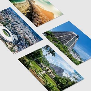 Dear Mapper Brazil City Landscape Postcards Pack 20pc/Set Postcards From Around The World Greeting Cards for Business World Travel Postcard for Mailing Decor Gift