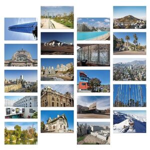 dear mapper chile city landscape postcards pack 20pc/set postcards from around the world greeting cards for business world travel postcard for mailing decor gift
