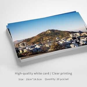 Dear Mapper Chile City Landscape Postcards Pack 20pc/Set Postcards From Around The World Greeting Cards for Business World Travel Postcard for Mailing Decor Gift