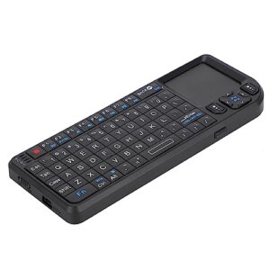 hohxfyp umk 100 rf 3in1 mini keyboard qwerty keypad, rechargeable wireless with built in touchpad backlit long standby small pocket keypad for pc tablets