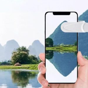 1Set-Smartphone Camera Mirror Reflection Clip Kit, Mirror of The Sky, Handheld Mirro, Applicable to All Mobile Phones, Easily Shoot Splendid Photos, Suitable for Travel and Easy to Carry (White)