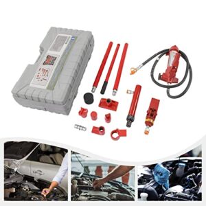 Portable Hydraulic Ram Porta Power Kit Hydraulic Jack Auto Body Frame Repair Kit Car Repair Tools with Carrying Storage Case (4 Ton)