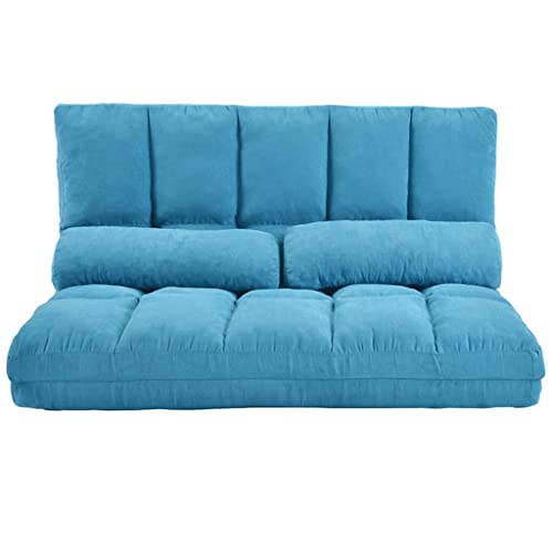 ZHYHSM-111 Sofa Bed Double Chaise Lounge Sofa Floor Couch Living Room Furniture Adjustable Sofa with Two Pillows