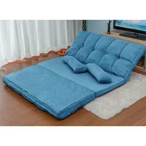 ZHYHSM-111 Sofa Bed Double Chaise Lounge Sofa Floor Couch Living Room Furniture Adjustable Sofa with Two Pillows