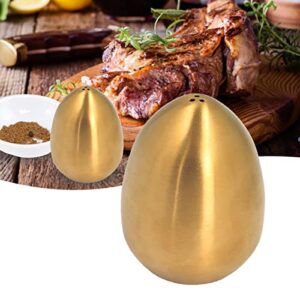 Egg Shaped Pepper Shaker, Stainless Steel Egg Shaped Pepper Shaker Pepper Shaker Pepper Dispenser for Outdoor Barbecue Restaurant Banquet Party Travel Salt Shaker(Gold)