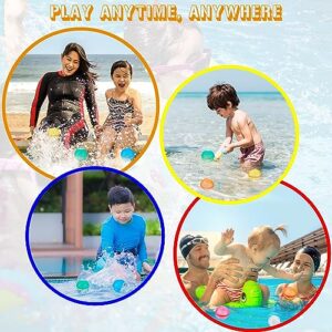 CALLIDUS Reusable Water Balloons, Latex-Free Silicone Water Bomb with Mesh Bag, Self-Sealing Water Bomb for Kids and Adults, Outdoor Activities Water Games, Popular Pool Toys (6 Pack)