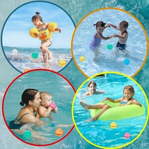 CALLIDUS Reusable Water Balloons, Latex-Free Silicone Water Bomb with Mesh Bag, Self-Sealing Water Bomb for Kids and Adults, Outdoor Activities Water Games, Popular Pool Toys (6 Pack)