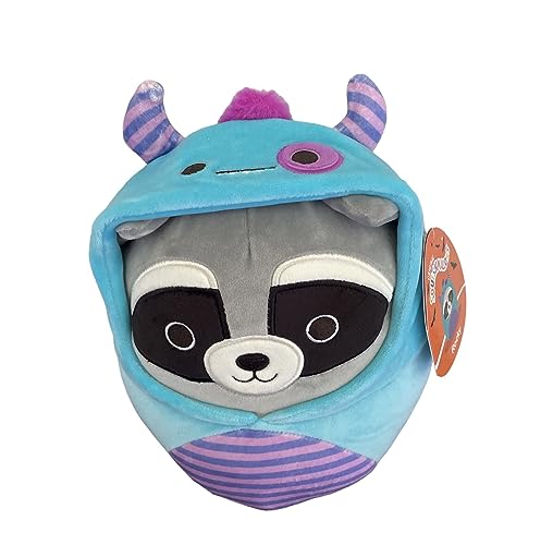 Squishmallow 8" Halloween Rocky The Raccoon in Blue Monster Costume Plush - Officially Licensed Kellytoy Plush - Collectible Soft & Squishy - Stuffed Animal Toy - Gift for Kids, Girls & Boys - 8 Inch