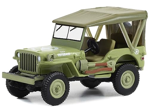 1945 Willys MB Light Green U.S. Army Norman Rockwell Series 5 1/64 Diecast Model Car by Greenlight 54080B