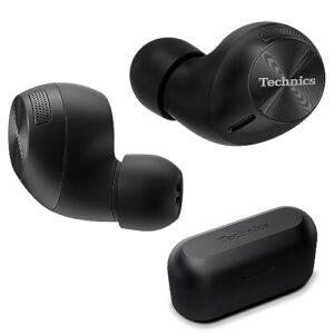 technics hifi true wireless multipoint bluetooth earbuds ii, active noise cancelling, 3 device multipoint connectivity, impressive call quality, ldac compatible, eah-az40m2-k (black)