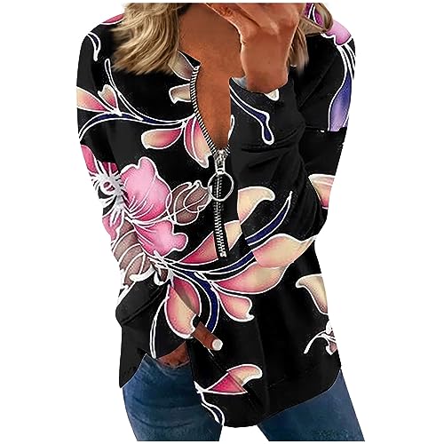 Lightweight Sweatshirts For Women Long Sleeve Tshirts Shirts For Women Long Sleeve Shirts For Women Quarter Zip Pullover Women Tops Casual T Shirts Printed Long Sleeve Blouses Shirts Generic