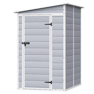 homall resin outdoor storage shed, 5x 4 ft garden tool sheds & outdoor storage house with single lockable door for backyard garden patio lawn