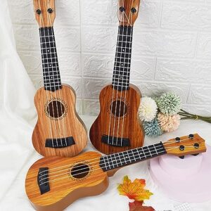 kids toy ukulele, kids guitar musical toy, beginner musical instrument 14 inches with 4 strings mini guitar for skill improving kids play early educational pre school children toddler