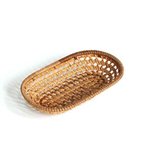 serving tray braided tray oval hand braided tray serving tray coffee table tray breakfast fast food appetizer serving party tray