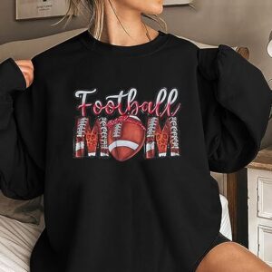 ALLTB Football Mom Sweatshirts for Women Football Graphic Print Pullover Sports Casual Crewneck Long Sleeve Shirt Black