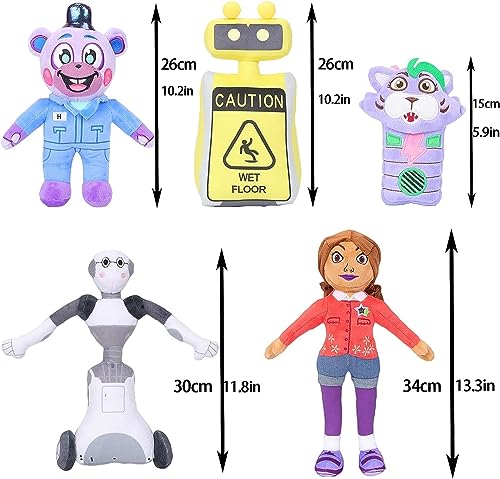 Yunnfumeiki 2023 New FNAF Security Breach Ruin Plush Toy, FNAF Plush Toys, Plush Doll Toys Kids Fan Favorite Gift Adult Birthday Gift (7pcs)