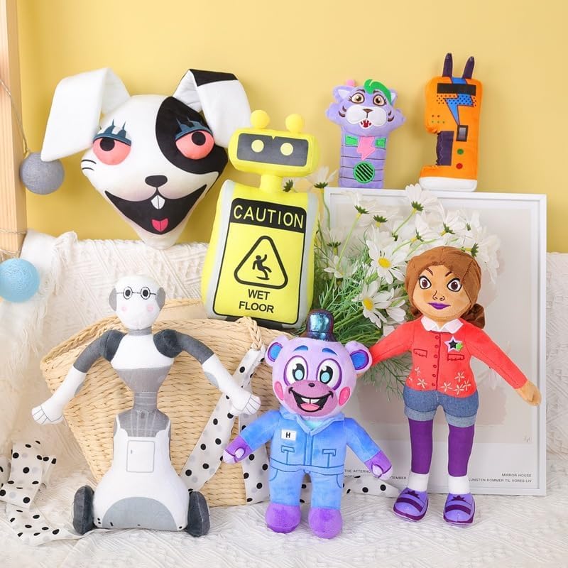 Yunnfumeiki 2023 New FNAF Security Breach Ruin Plush Toy, FNAF Plush Toys, Plush Doll Toys Kids Fan Favorite Gift Adult Birthday Gift (7pcs)